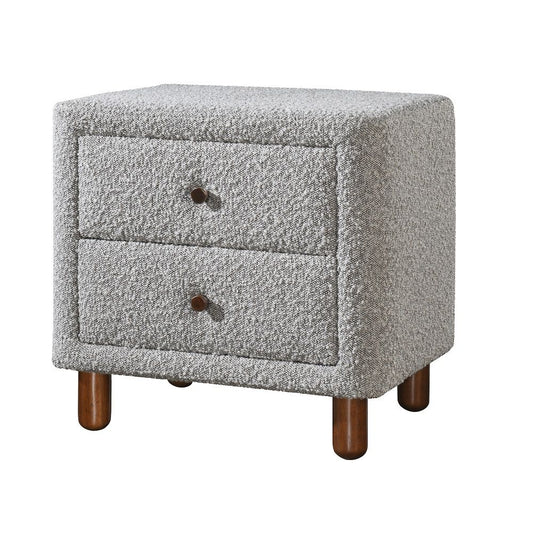 Cleo - Nightstand - Gray Boucle