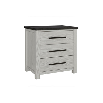 Avery - Nightstand With Top Spacious Drawers, Block Feet - Beige