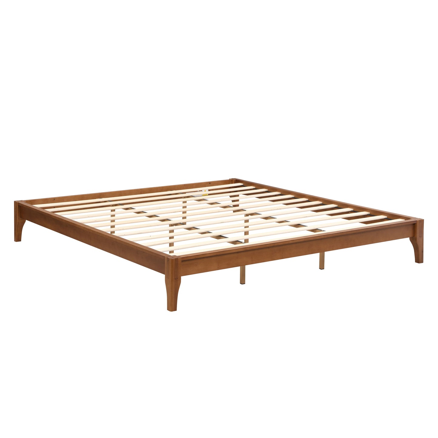 Solid Dry Bamboo Platform Bed Frame, With Slat Support