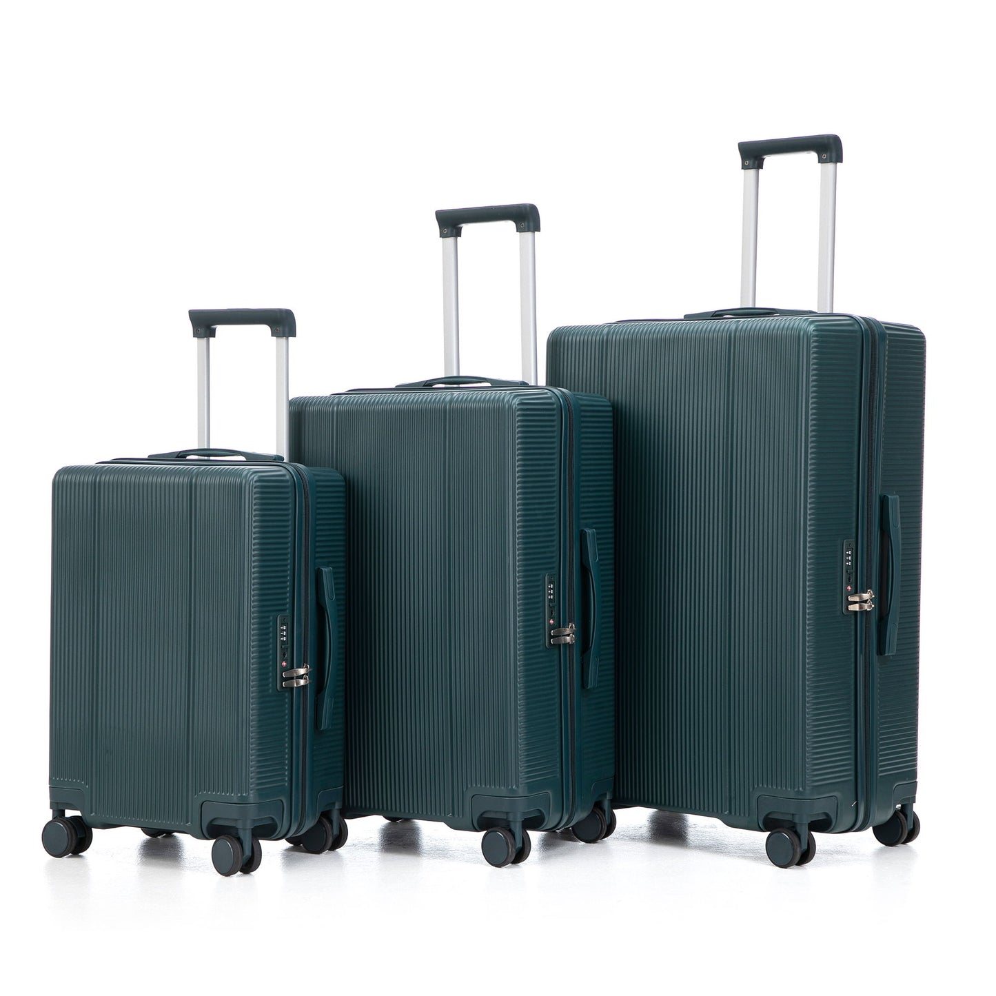 20" / 24" / 28" 3 Pieces / Set Spinner Wheel Luggage, Carry On Suitcase, Matching Color, TSA Combination Lock