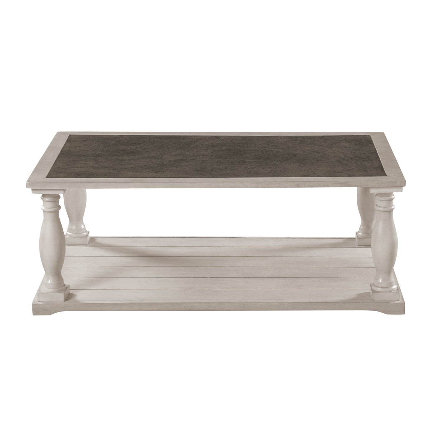 Farmhouse Rectangular Coffee Table With 2 Tiers