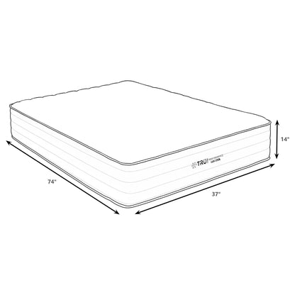 Starrett Black - 14" Euro Top Hybrid Mattress With Copper Gel And Silver Infused Foam - Sleek Black - Twin - Black