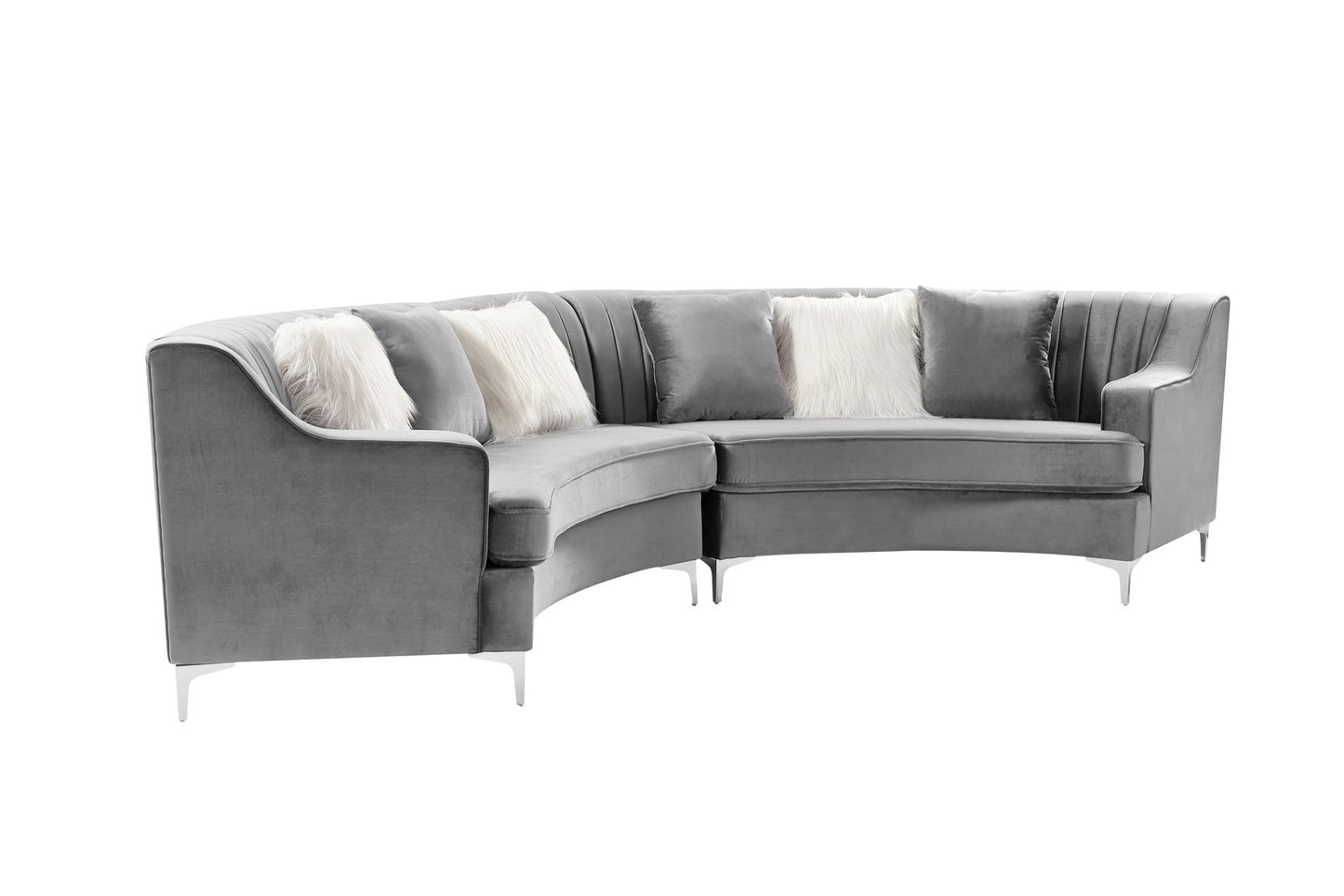 Velvet Curved Sofa