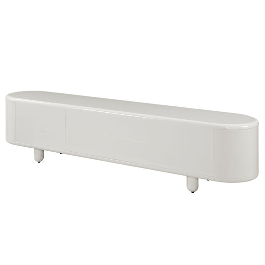 Keely - TV Stand - Gloss White