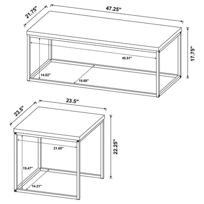 Rosey - 3 Piece Coffee Table Set - Mango Color