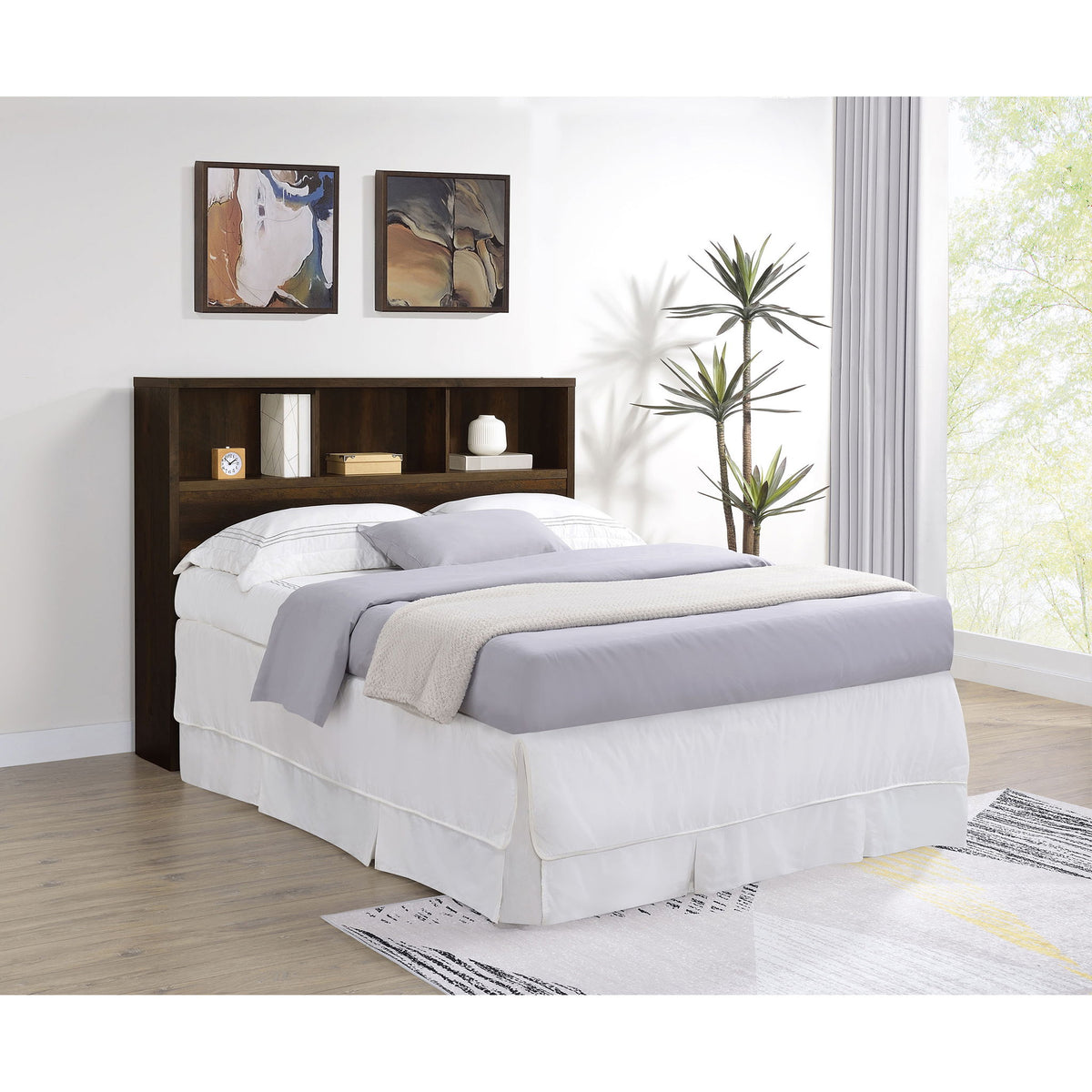 Geary - Bookcase Headboard With Open Cubbies