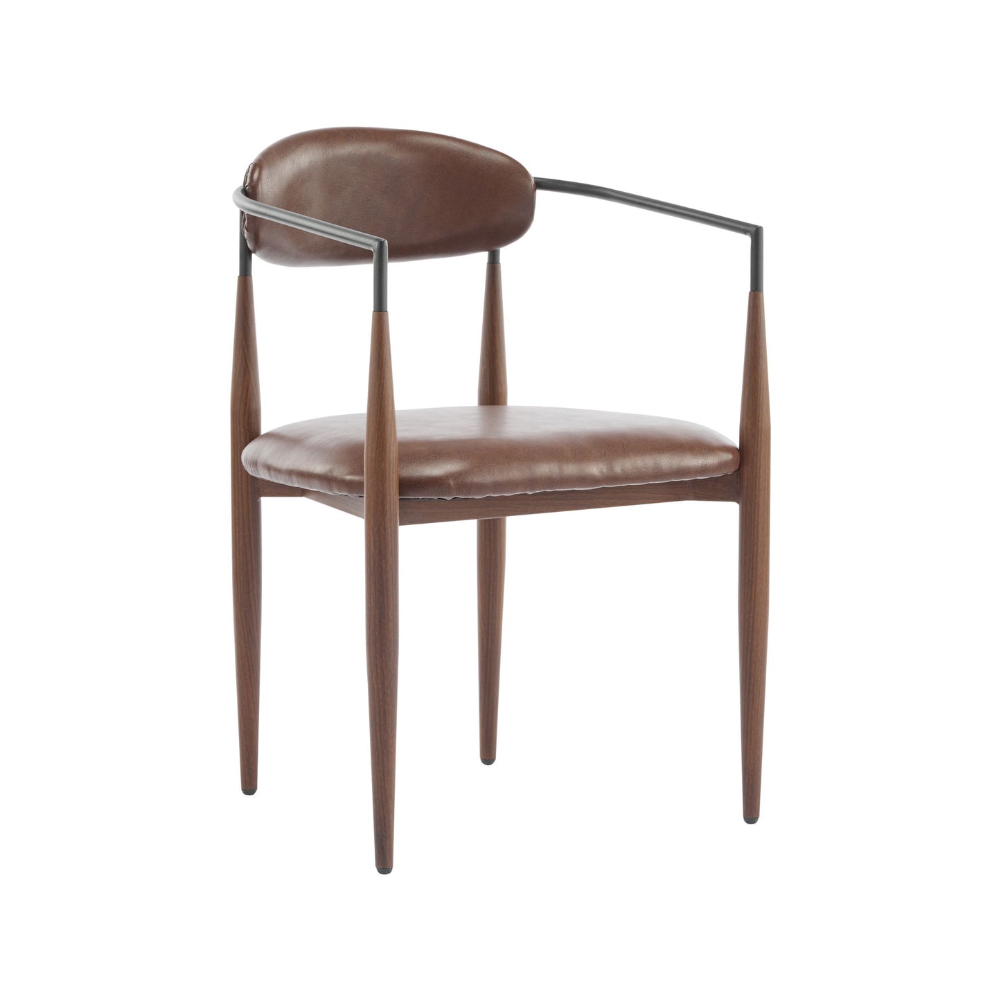 Modern Luxe Dining Arm Chair Set With Upholstery
