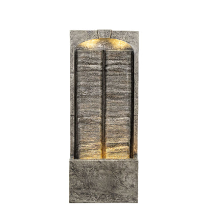 Modern Outdoor Water Fountain With LED Lights