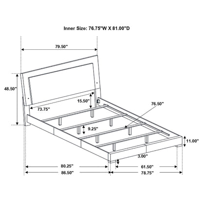 Strick & Bolton - High Gloss Panel Bed With LED Lights