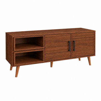 TV Stand For TVs Up To 60" With 2 Doors And 2 Open Shelves