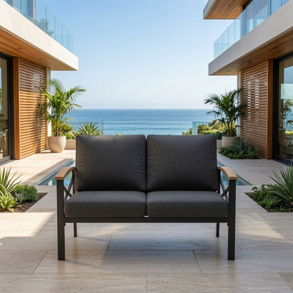 Outdoor Loveseat With Washable Cushions