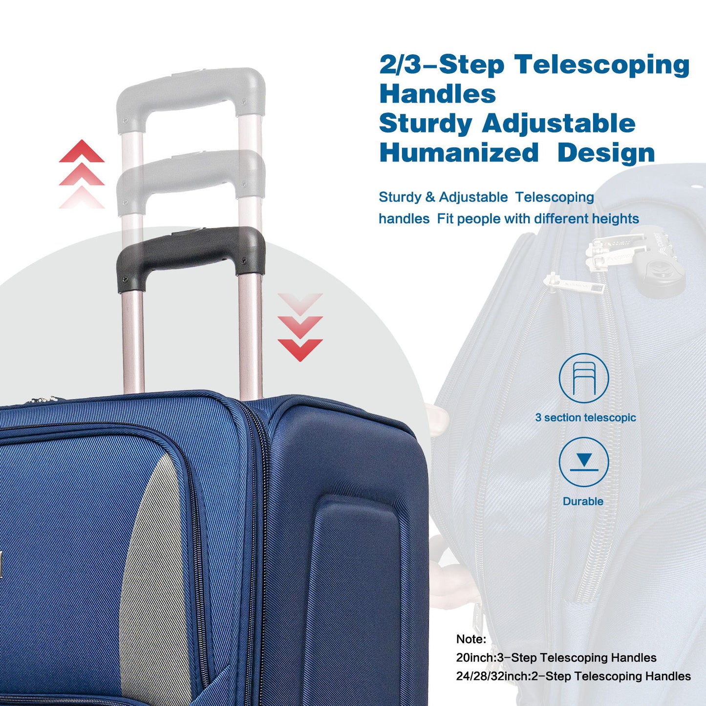 4 Piece Set Softshell Luggage