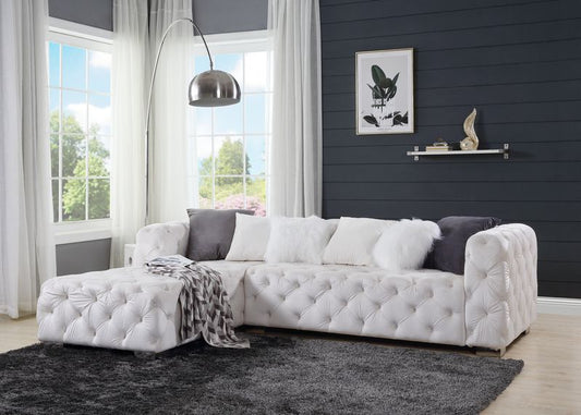 Qokmis - Sectional Sofa w/6 Pillows