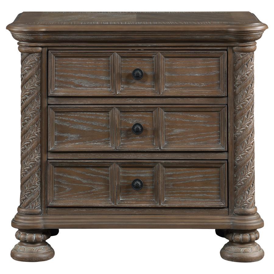 Emmett - 3-Drawer Nightstand - Walnut