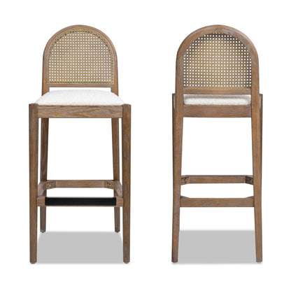 Panama - Curved Back Cane Bar Stool (Set of 2)