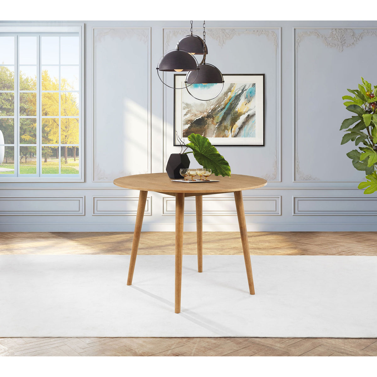 Waverly - Round Counter Height Dining Table - Light Ash