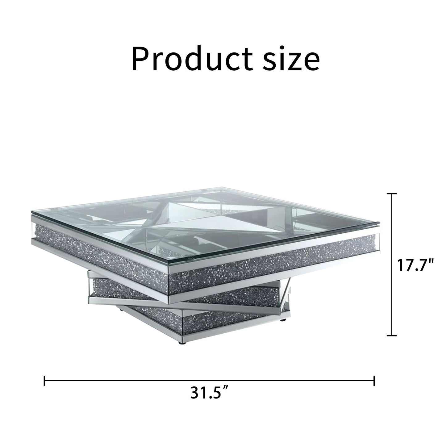 Coffee Table - Silver - Mirror