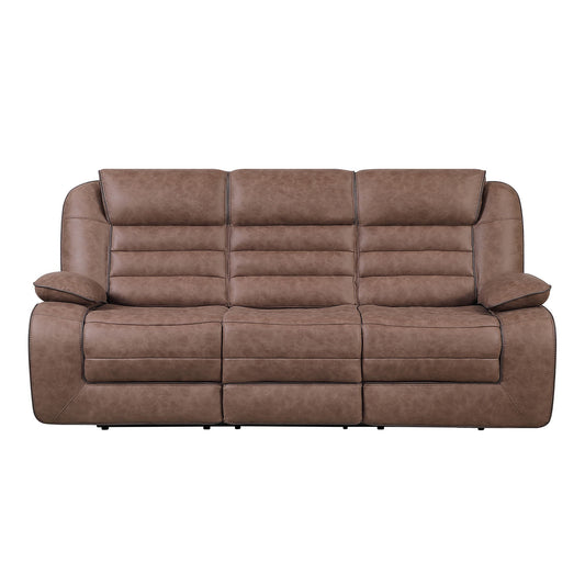 Lucius - Reclining Sofa With Manual Recline - Brown