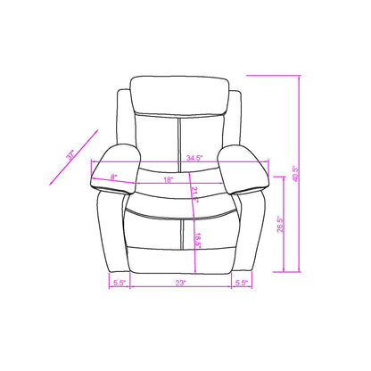 Brenda - Glider Recliner Chair With Manual Recline - Brown