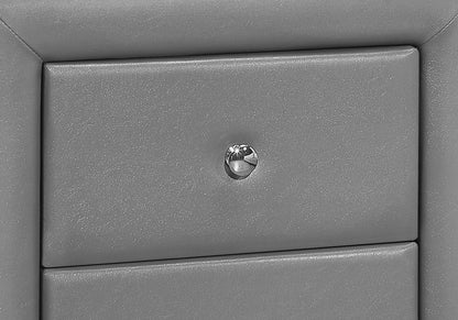 Nightstand, Storage Drawer Versatile Use, Upholstered, Transitional