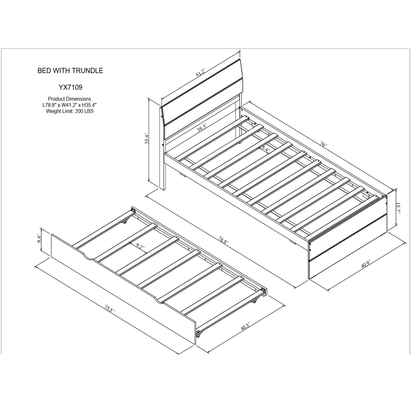 Modern Bed Frame With Headboard And Footboard
