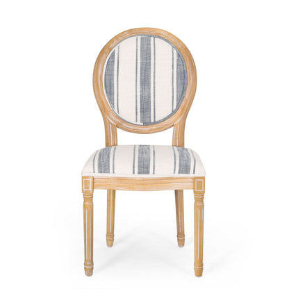 French Country Inspired Dining Chair With Iconic Round Backrest