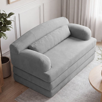 2 Seater Sofa Bed, Compact Foldable Floor Couch