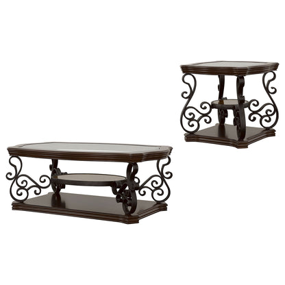 Arrize - Coffee And End Table Set With Scroll Legs
