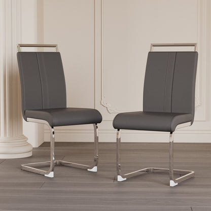 Modern Dining Chairs With Padded Seat, High Back