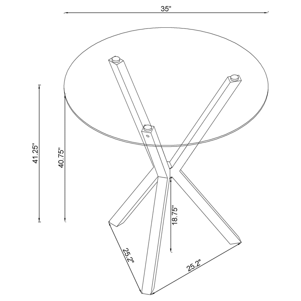 Fraser - Bar Table - Chrome