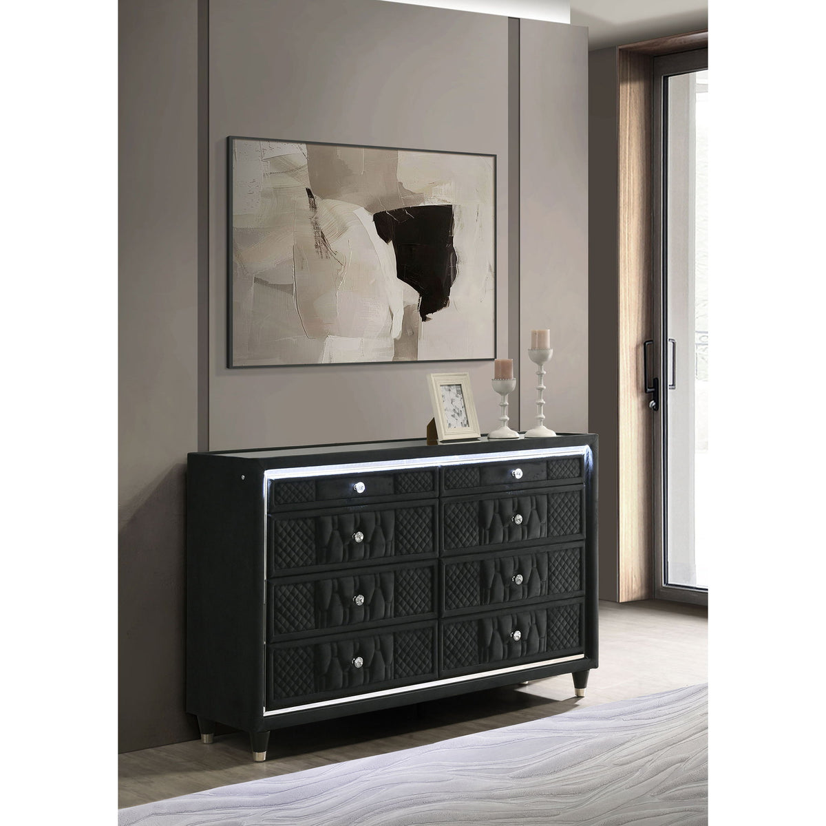 Mika - 8 Drawer LED Dresser