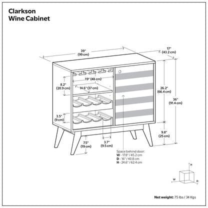 Clarkson - Wine Cabinet - Brown