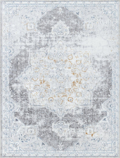 Legacy - 5'3" X 7' Area Rug Polypropylene - Multi / White