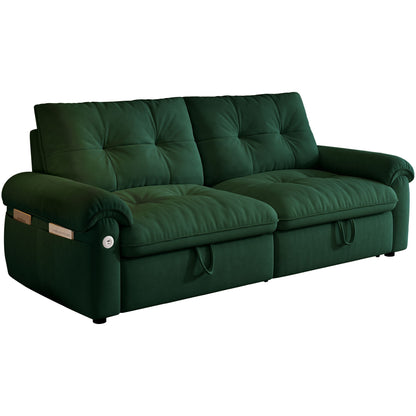 Cloud Like Convertible Sofa Bed For Living Rooms - Green