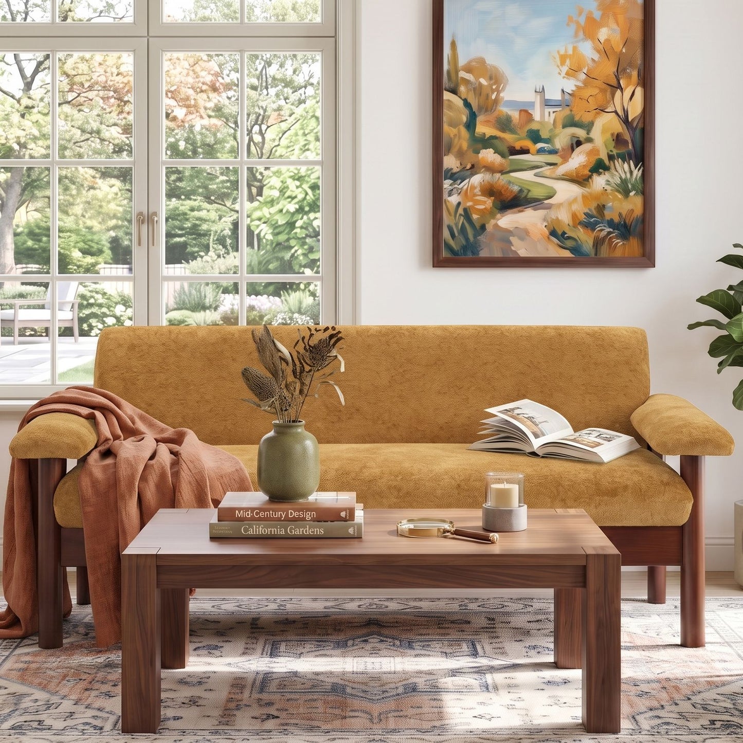 Modern Sofa Couch With Pillow Top Arms