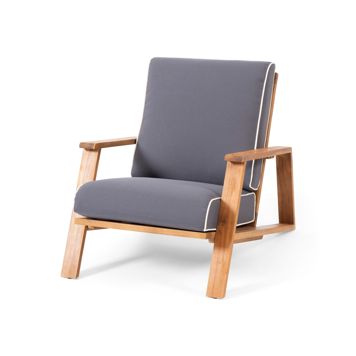 Outdoor Club Chair, Patio Lounge Chair With Removable Cushion