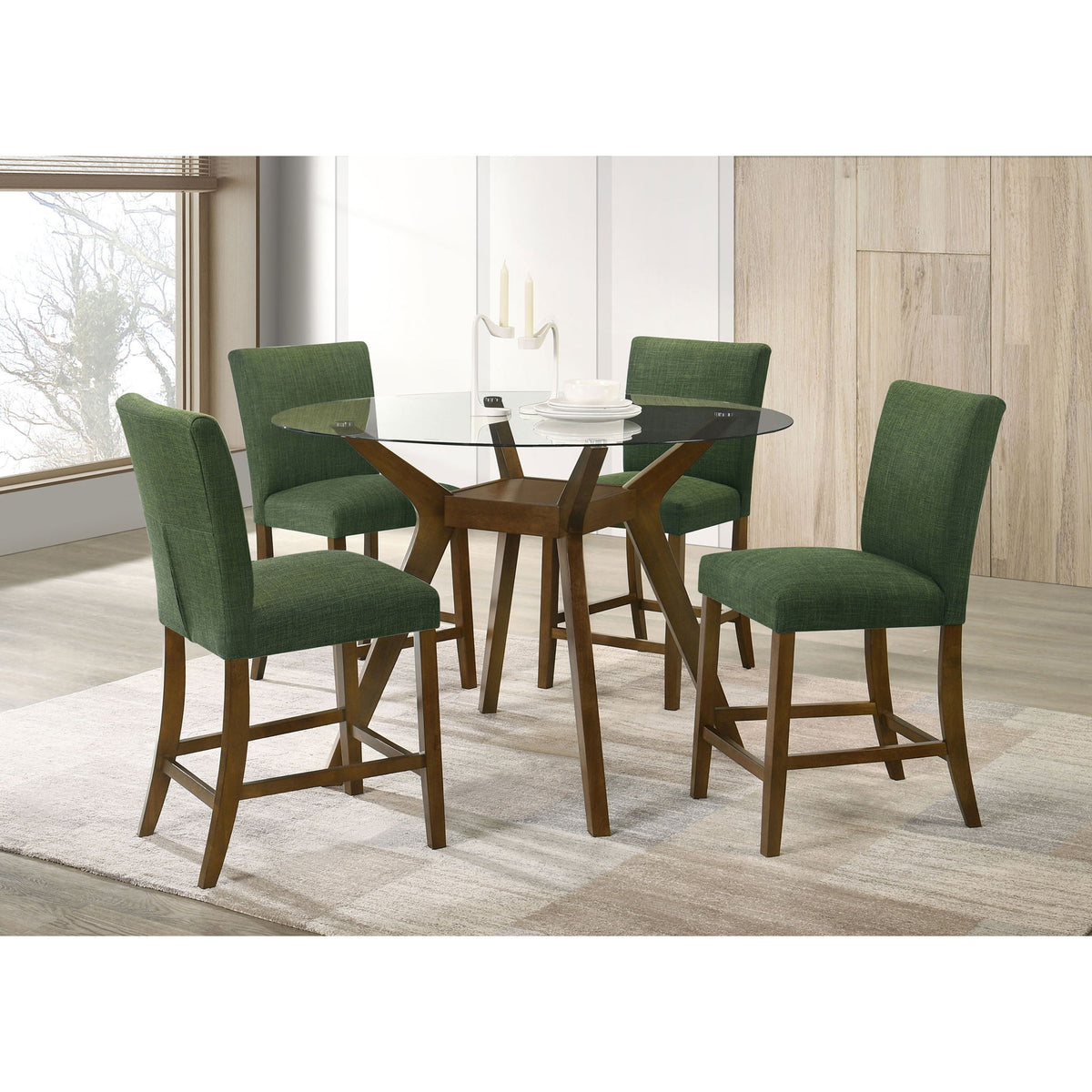 Flynn - 5 Piece Counter Height Dining Set