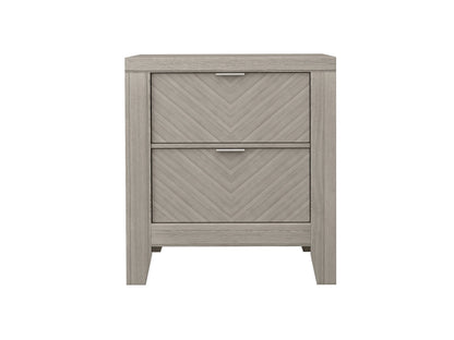 2 Drawer Nightstand - Light Gray