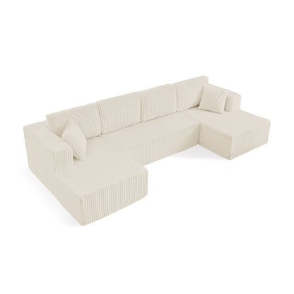 Modern Minimalist U - Shape Modular Sectional Sofa