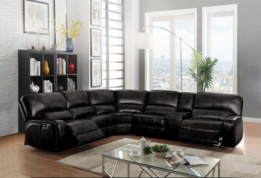 Saul - Power Motion Sectional Sofa - Black