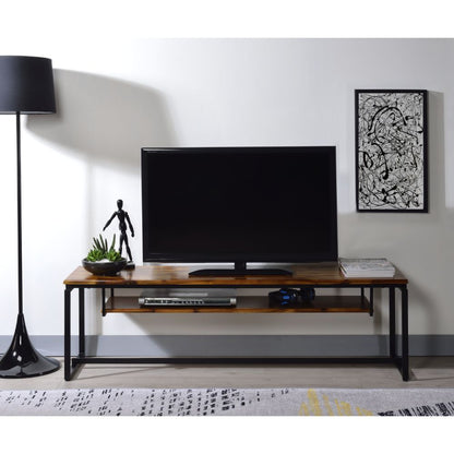 Jurgen - TV Stand - Oak & Black Metal