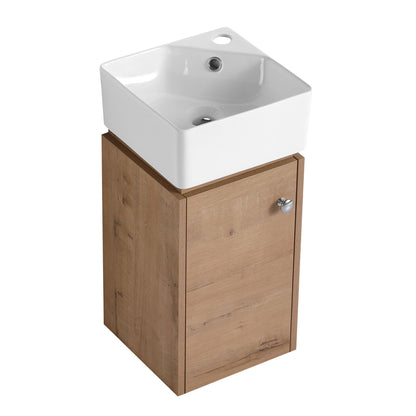 Wall Mounted Bathroom Vanity With Sink, Soft Close Door, Compact Design For Small Bathrooms