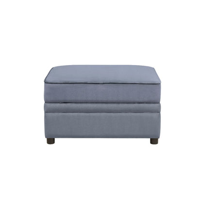 Bois II - Ottoman - Gray Velvet