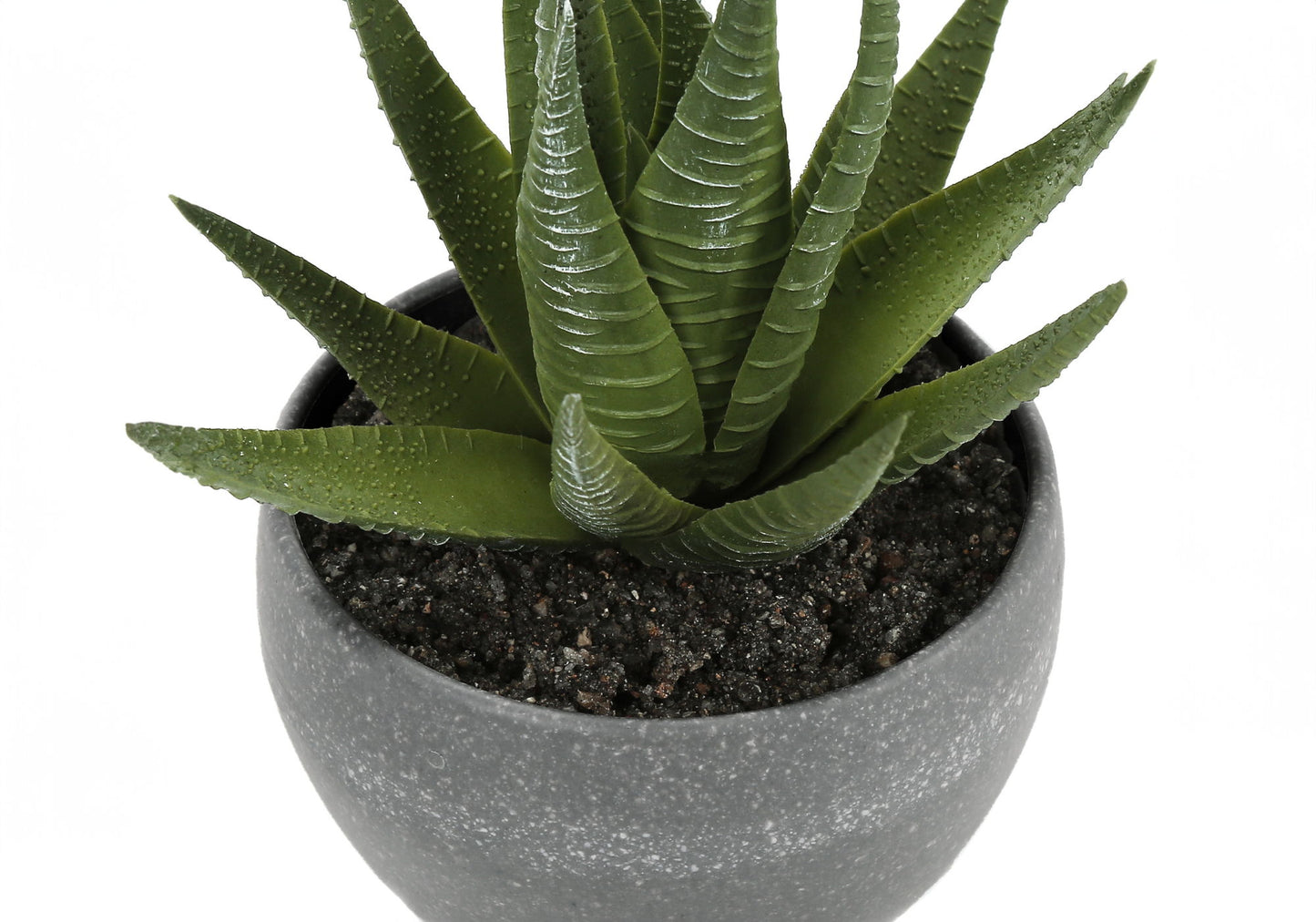 6" Tall, Artificial Plant, Succulent, Indoor, Faux, Fake, Table, Greenery, Potted, Decorative (Set of 3) - Green / Gray