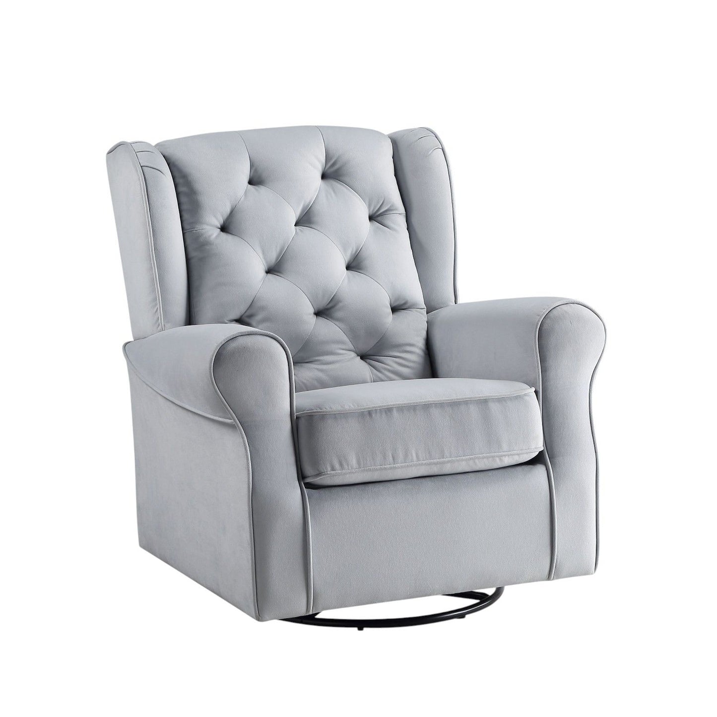 Glider Chair With Swivel - Gray
