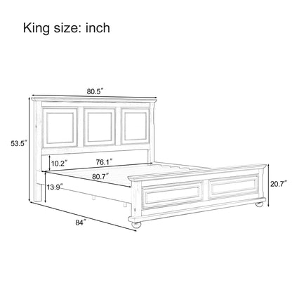 Vintage Tall Headboard Bed