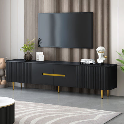 Minimalist TV Stand For TVs Up To 85", Modern Entertainment Center Media Console With 4 Spacious Cabinets For Living Room
