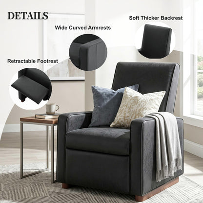 Manual Recliner Chair, 2 Position With 160° Adjustable Backrest For Living Room