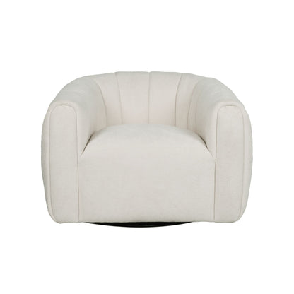 Serenizia - Upholstered Swivel Chair With Channel Tufted