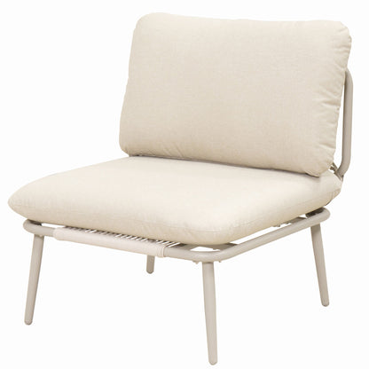 Modular Patio Armless Sofa Chair With Thick Cushion - Off White